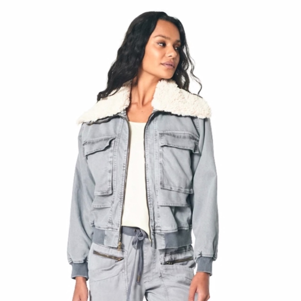 NWT Young Fabulous & Broke Earhart Jacket With Faux Fur